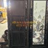 Bình phong gốm tàu xưa khung gỗ