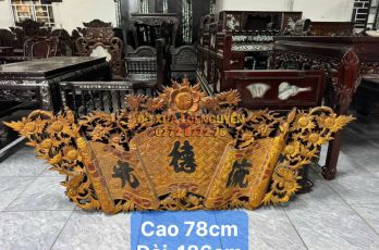 Hoành phi gỗ dỗi, sơn son thiếp vàng chuẩn xưa
