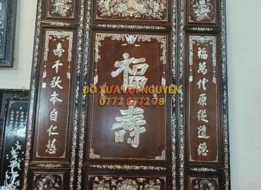 Tranh thờ gỗ gõ mật xưa, phúc thọ, hàng vip