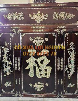 Tranh thờ chữ PHÚC, gỗ gõ mật