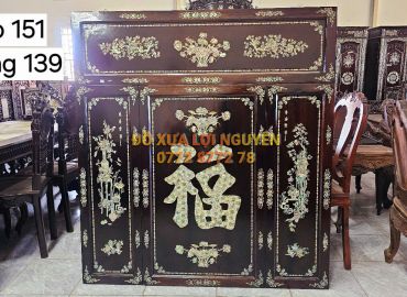Tranh thờ chữ PHÚC, gỗ gõ mật