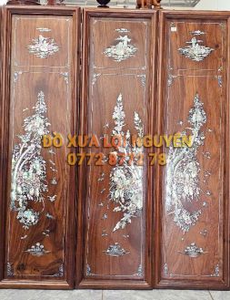 Tranh tứ quý, gỗ hương ta