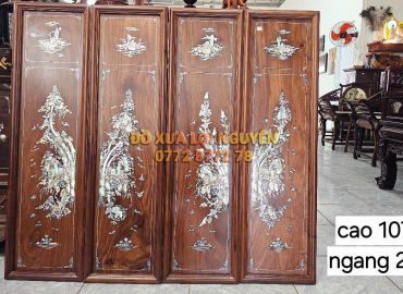 Tranh tứ quý, gỗ hương ta