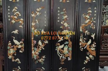 Tranh tứ quý gỗ trắc ta Vip
