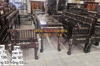 Trường kỷ song tiện nam bộ xưa - Gỗ gõ mật