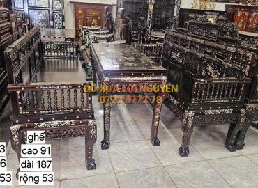 Trường kỷ song tiện nam bộ xưa - Gỗ gõ mật
