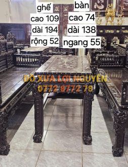 Trường kỷ song tiện 3 món - Gỗ gõ mật