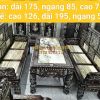 Trường kỷ đại sơn 3 món, gỗ gõ mật, cẩn ốc tứ diện