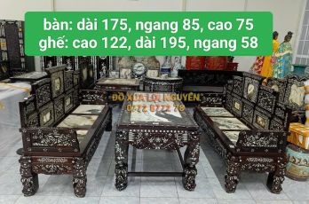 Trường kỷ ngũ sơn 3 món, cẩn ốc tứ diện, giá hữu nghị