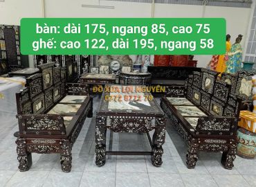 Trường kỷ ngũ sơn 3 món, cẩn ốc tứ diện, giá hữu nghị