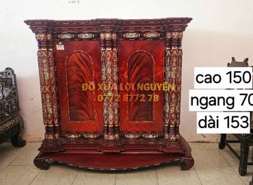 Tủ thờ gỗ gõ đỏ và căm xe, giá hữu nghị