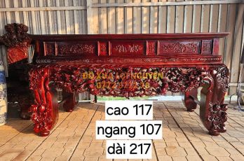 Nghi thờ siêu to, gỗ gõ mật, đục trạm sắc nét