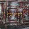 Tủ trưng bày, gỗ cẩm lai, cẩn ốc đỏ siêu vip