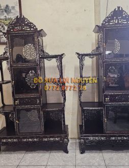 Tủ trưng bày, dơi cài thọ, gỗ gõ mật