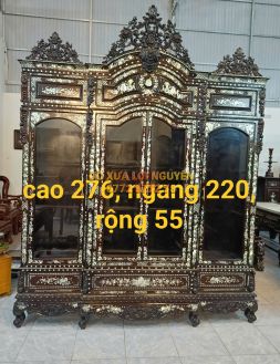 Tủ trưng bày Louis Vip, gỗ gõ mật