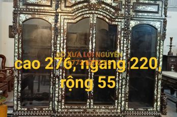Tủ trưng bày Louis Vip, gỗ gõ mật