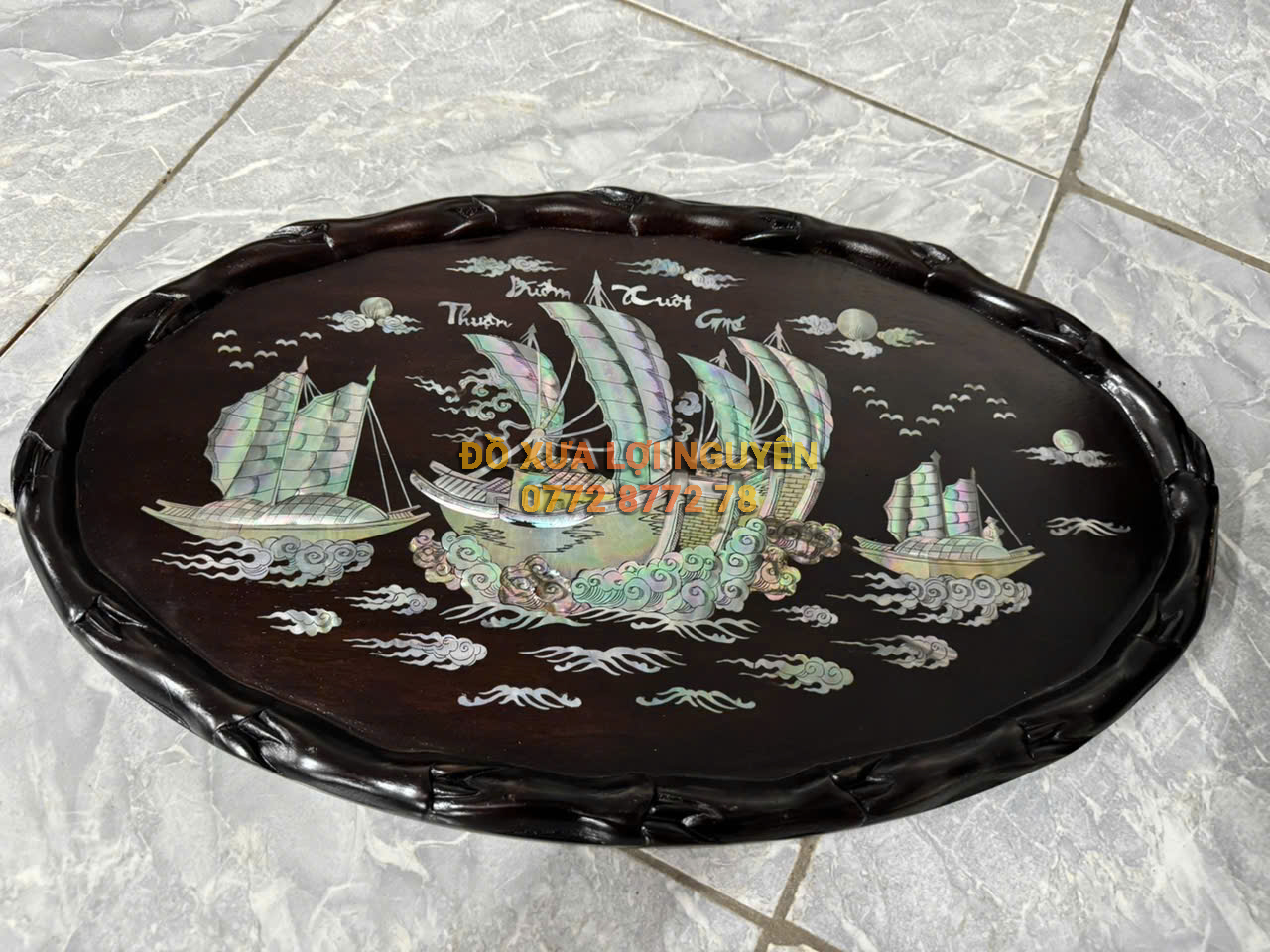 Khay trà gỗ gõ mật - 6