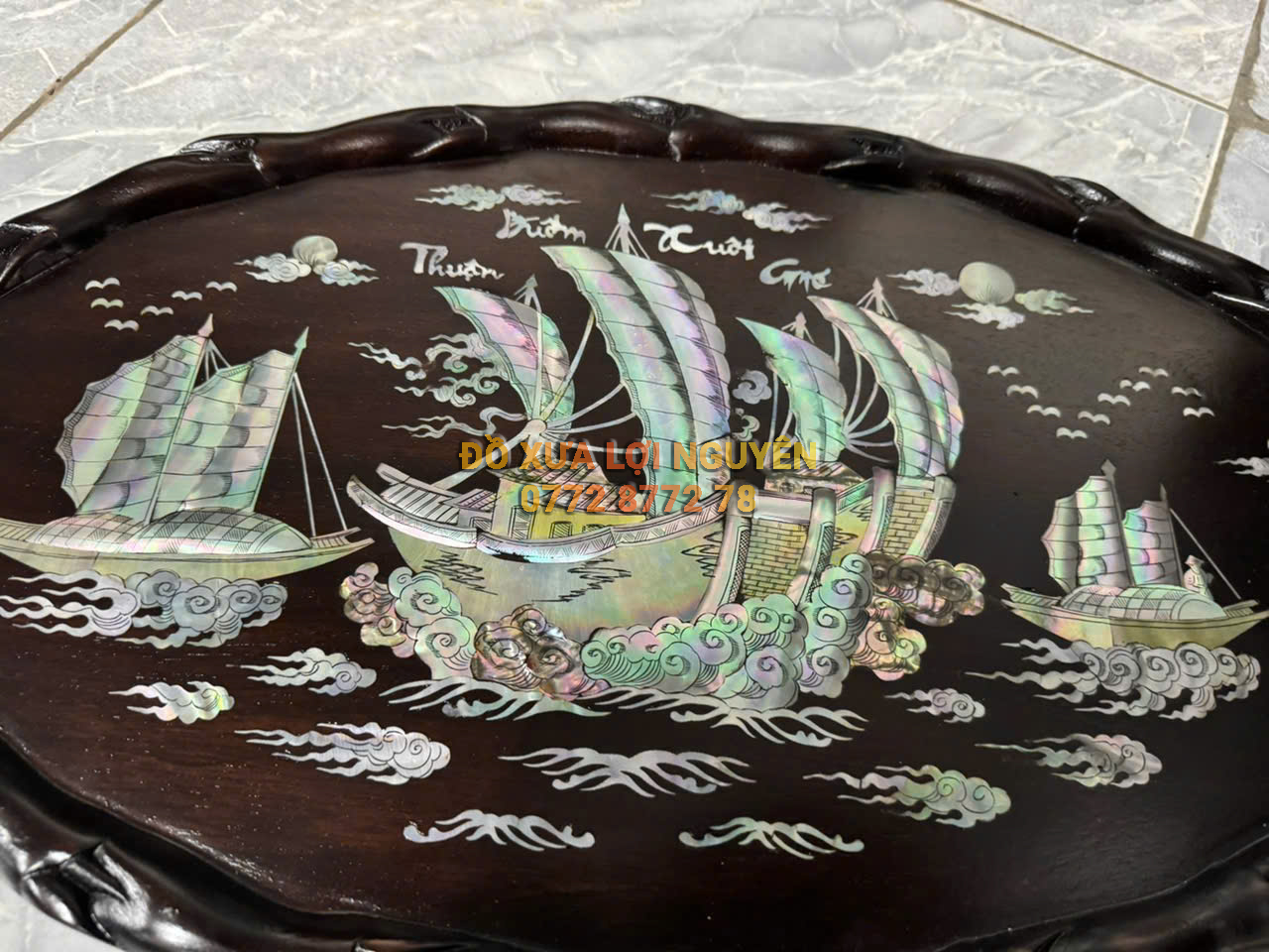 Khay trà gỗ gõ mật - 6