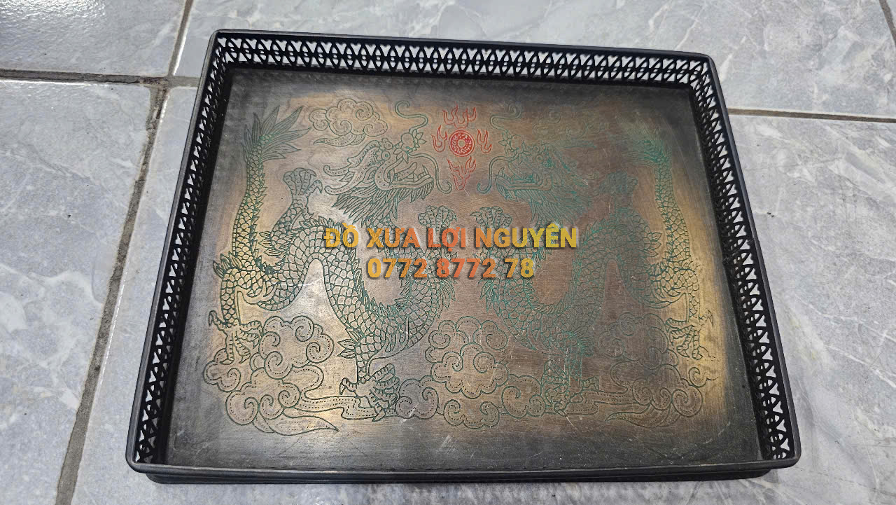 Bộ tách trà chất liệu đồng xưa