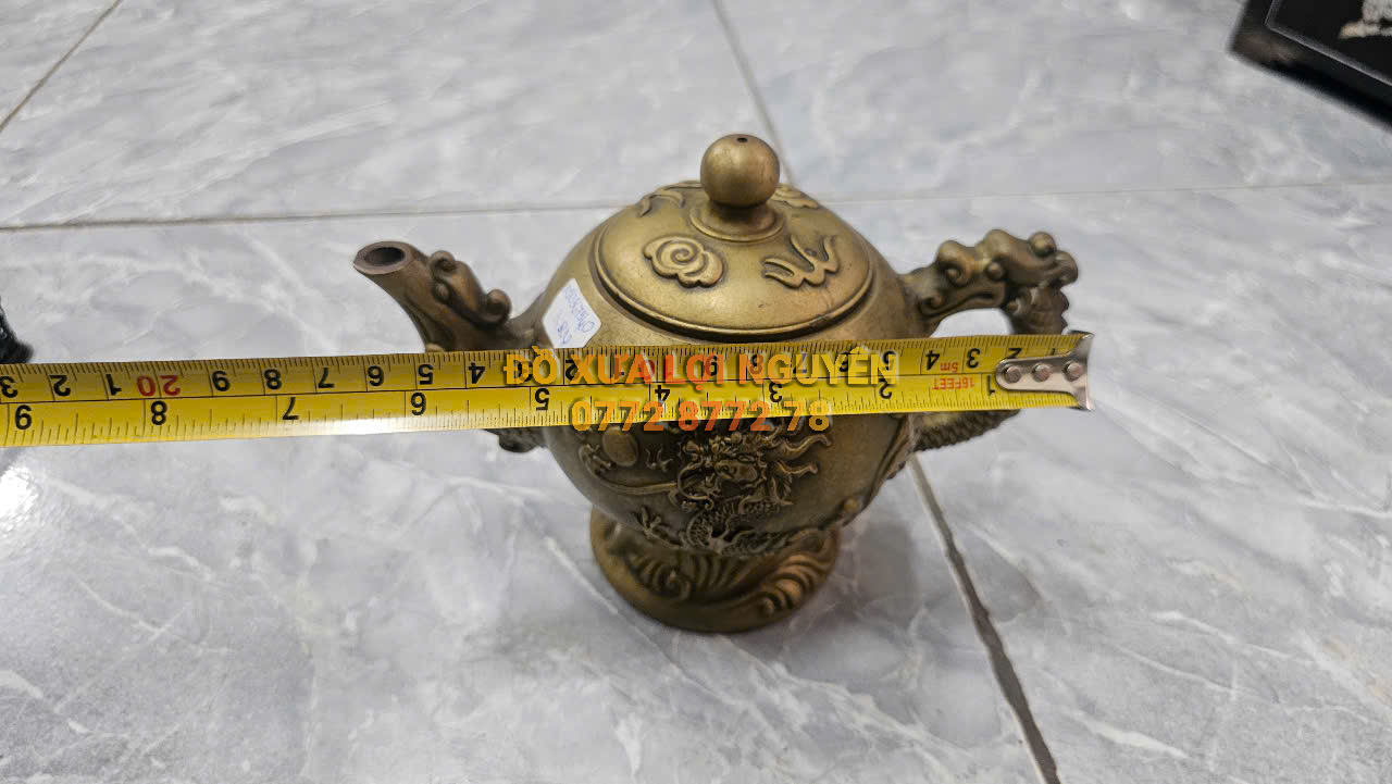 Bộ tách trà chất liệu đồng xưa