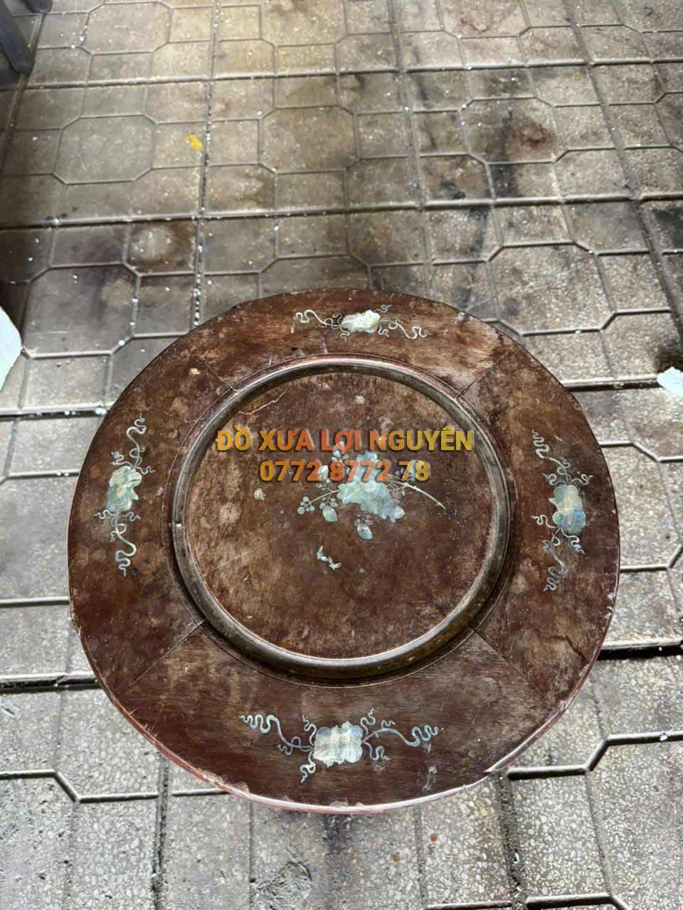 Bộ bàn gỗ gõ mật trạm đục rồng xưa đẹp