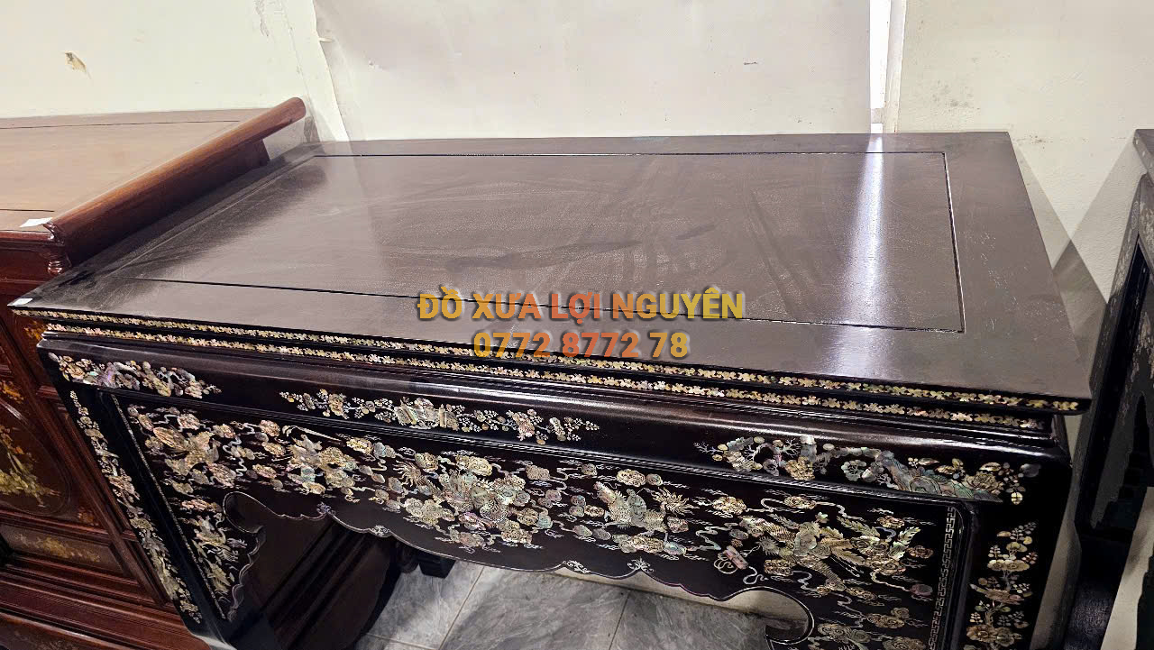 Ghế nghi thờ, gỗ gõ mật xưa, cẩn ốc đẹp