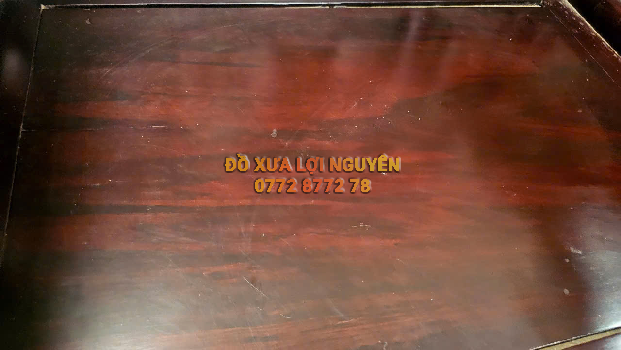 Bộ bàn 8 món, dáng mỏ neo, gỗ cẩm lai xưa, gỗ dày đẹp