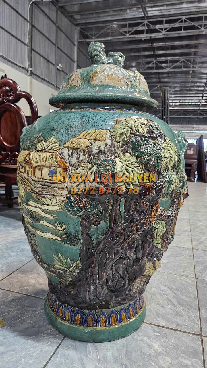 Cặp choé gốm biên hoà, cao to. Rất đẹp