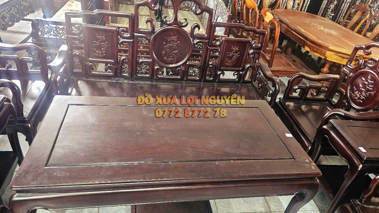 Bộ móc tàu 8 món gỗ trắc ta xưa đẹp