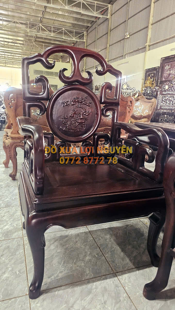 Bộ móc tàu 8 món gỗ trắc ta xưa đẹp