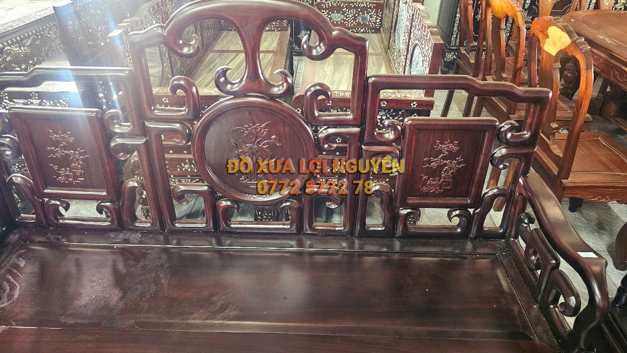 Bộ móc tàu 8 món gỗ trắc ta xưa đẹp