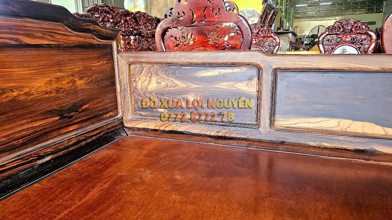 Giường gỗ mun ta, mặt gỗ hương ta xưa, đẹp vip
