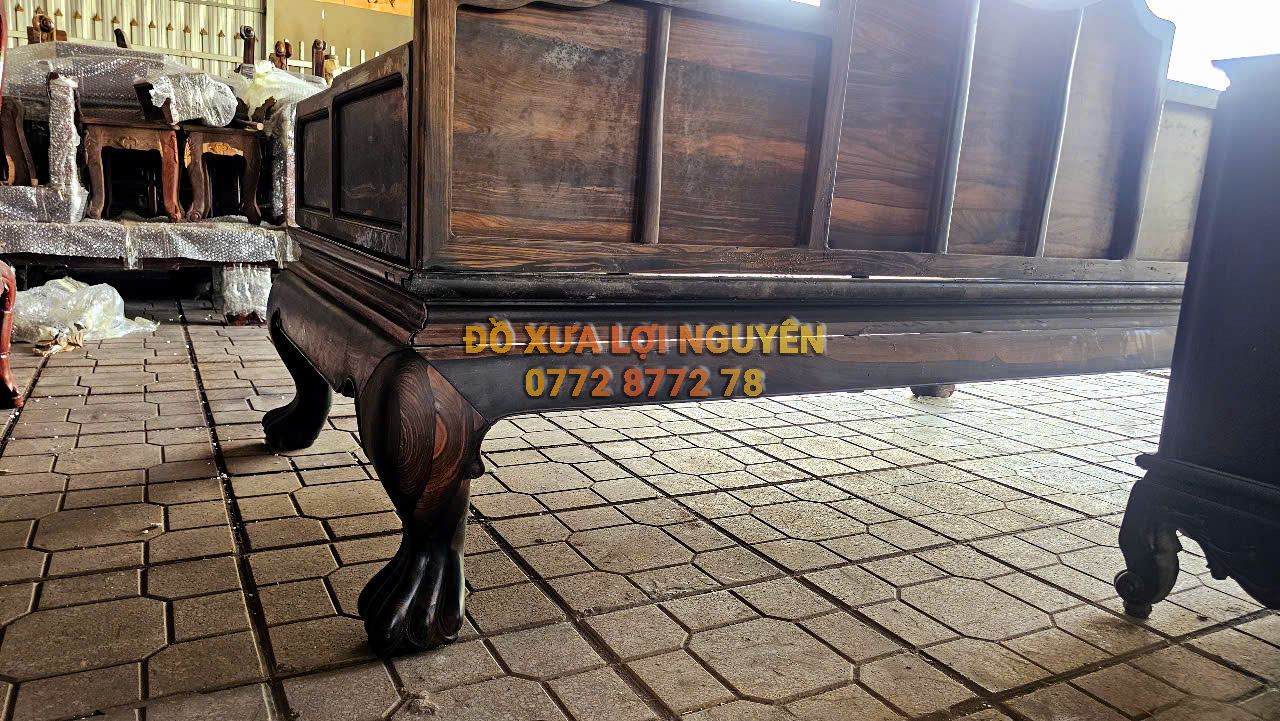 Giường gỗ mun ta, mặt gỗ hương ta xưa, đẹp vip