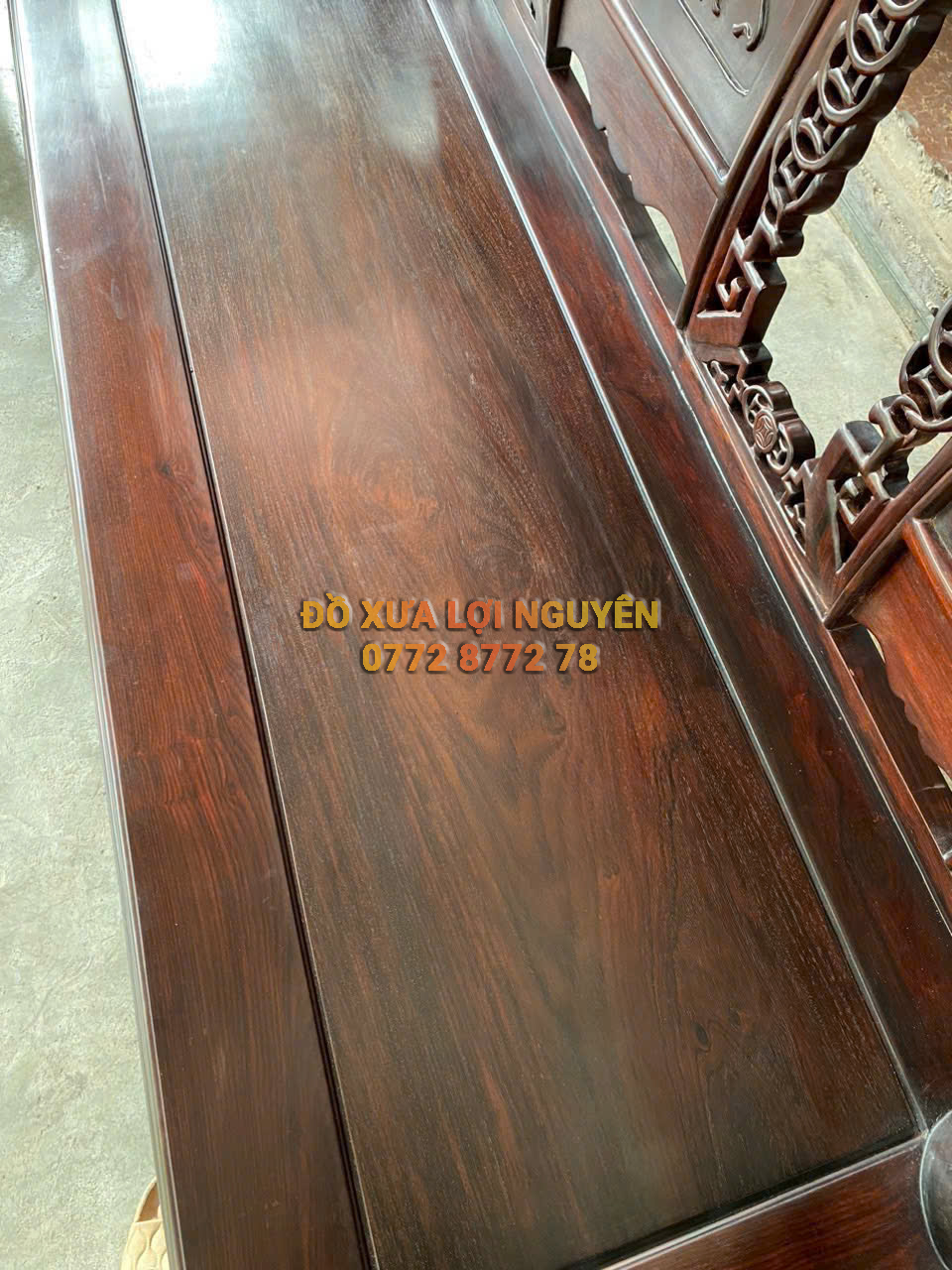 Bộ bàn quốc voi 10 món, gỗ trắc ta xưa, tay 12 hiếm gặp