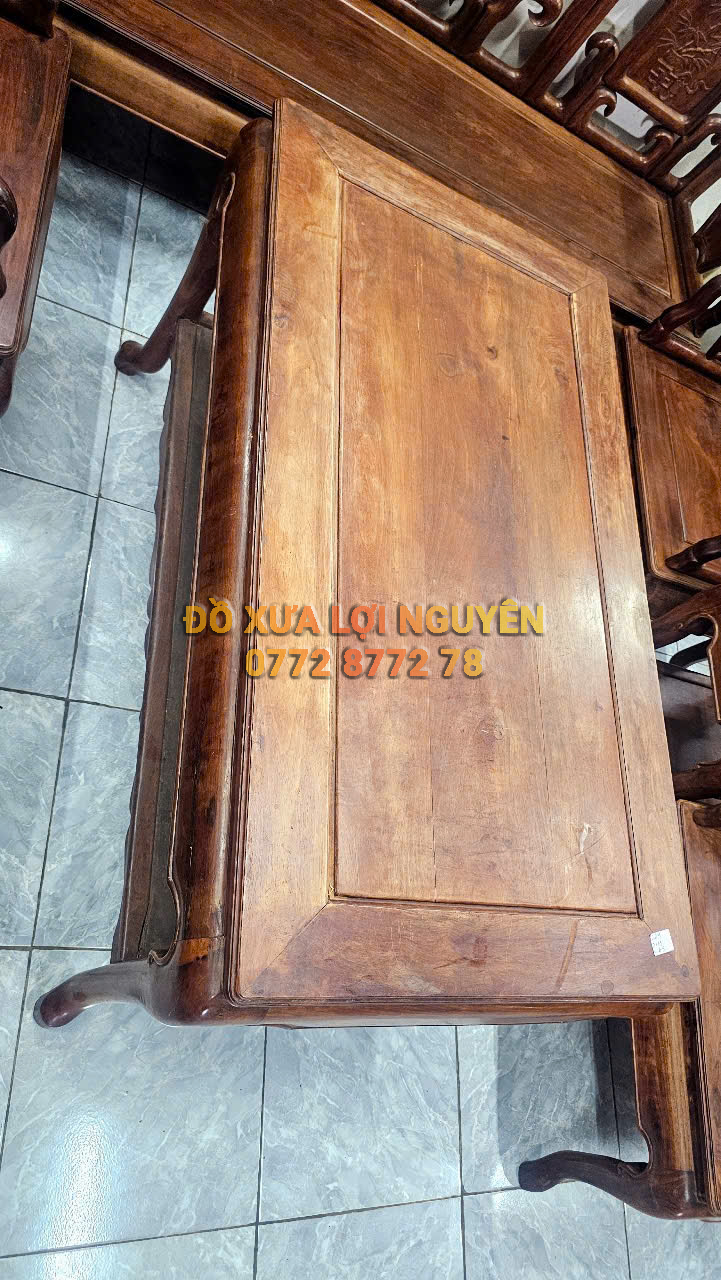 Bộ bàn móc 8 món, gỗ cẩm lai xưa