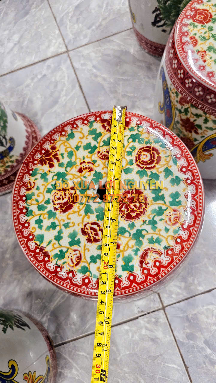 Bộ bàn gốm tàu vip. Vẽ tích chim hoa