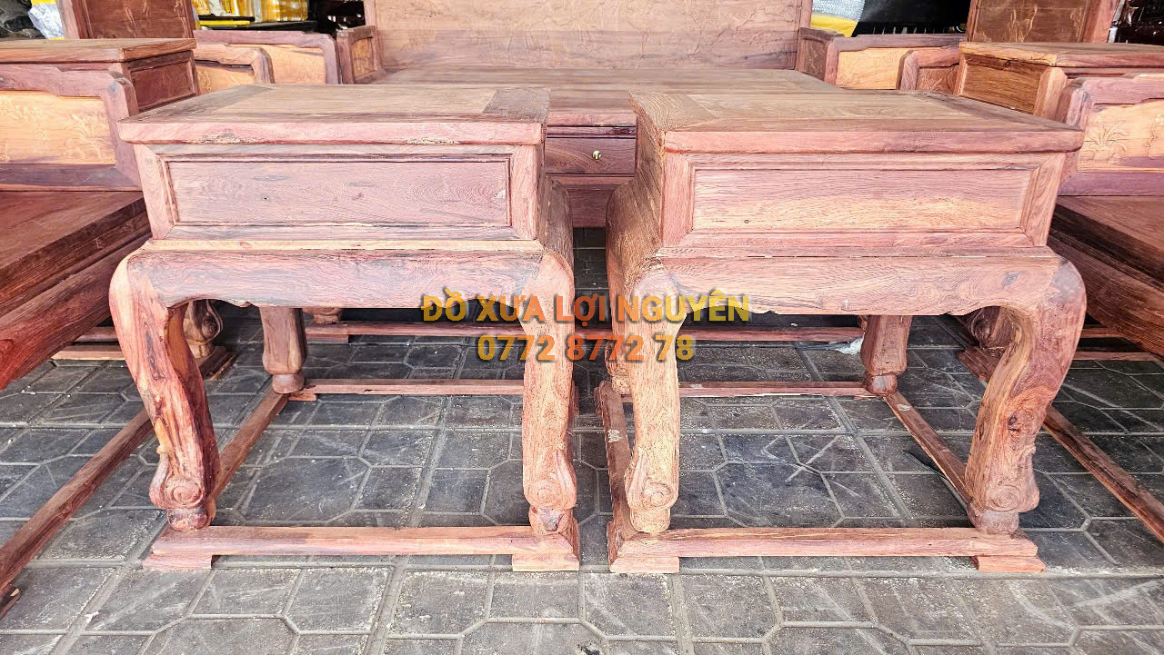 Bộ bàn ghế gỗ cẩm lai 10 món, quốc sắc thiên hương