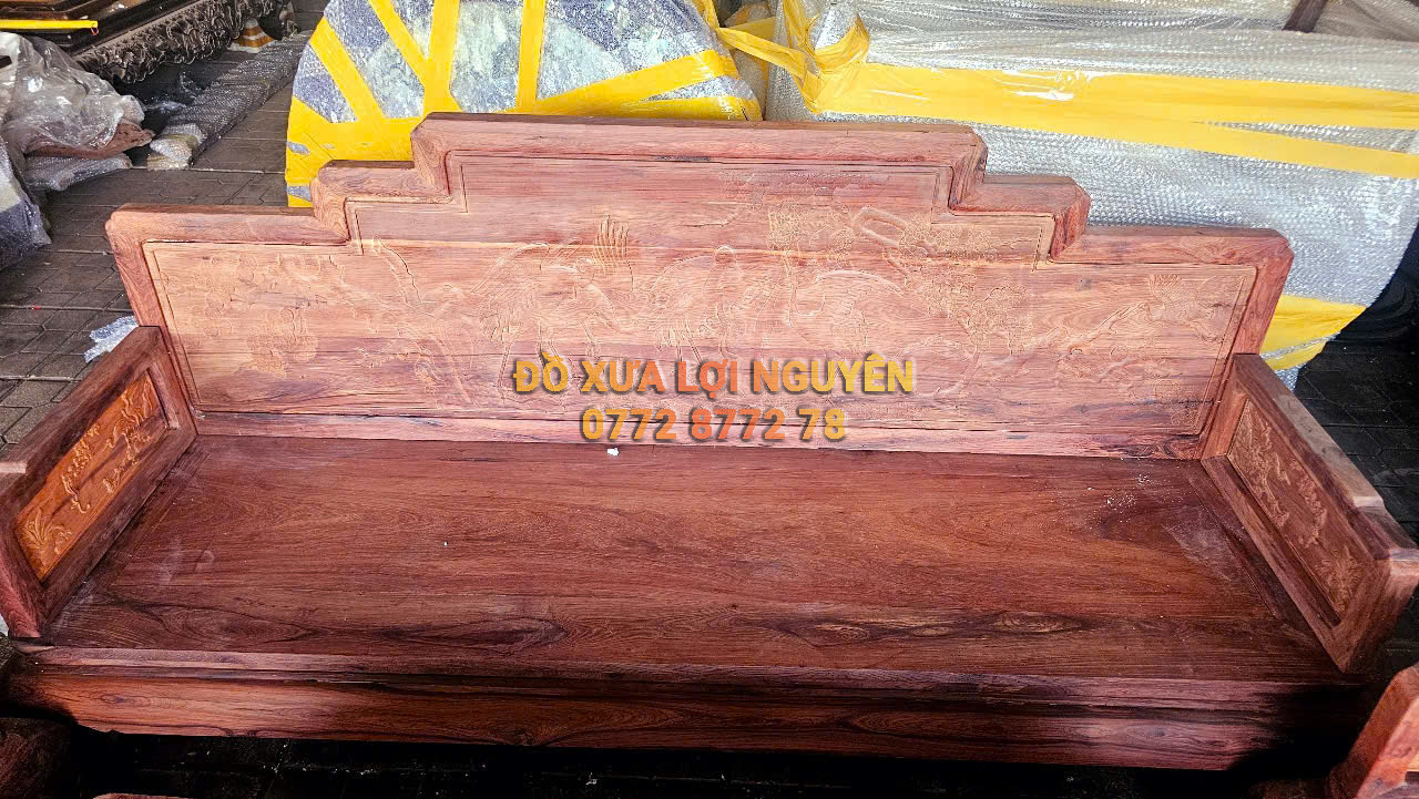 Bộ bàn ghế gỗ cẩm lai 10 món, quốc sắc thiên hương