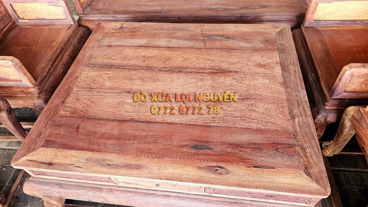 Bộ bàn ghế gỗ cẩm lai 10 món, quốc sắc thiên hương