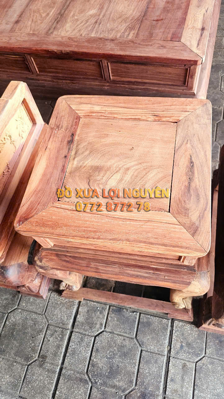 Bộ bàn ghế gỗ cẩm lai 10 món, quốc sắc thiên hương