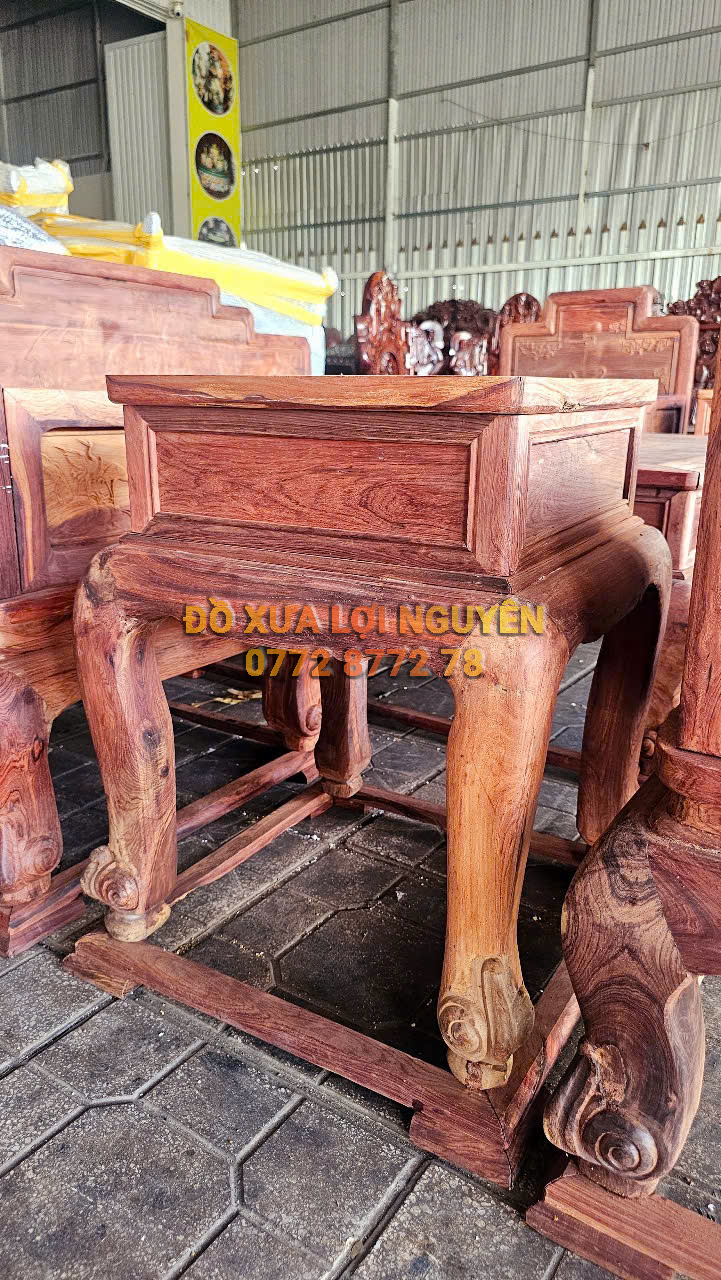 Bộ bàn ghế gỗ cẩm lai 10 món, quốc sắc thiên hương