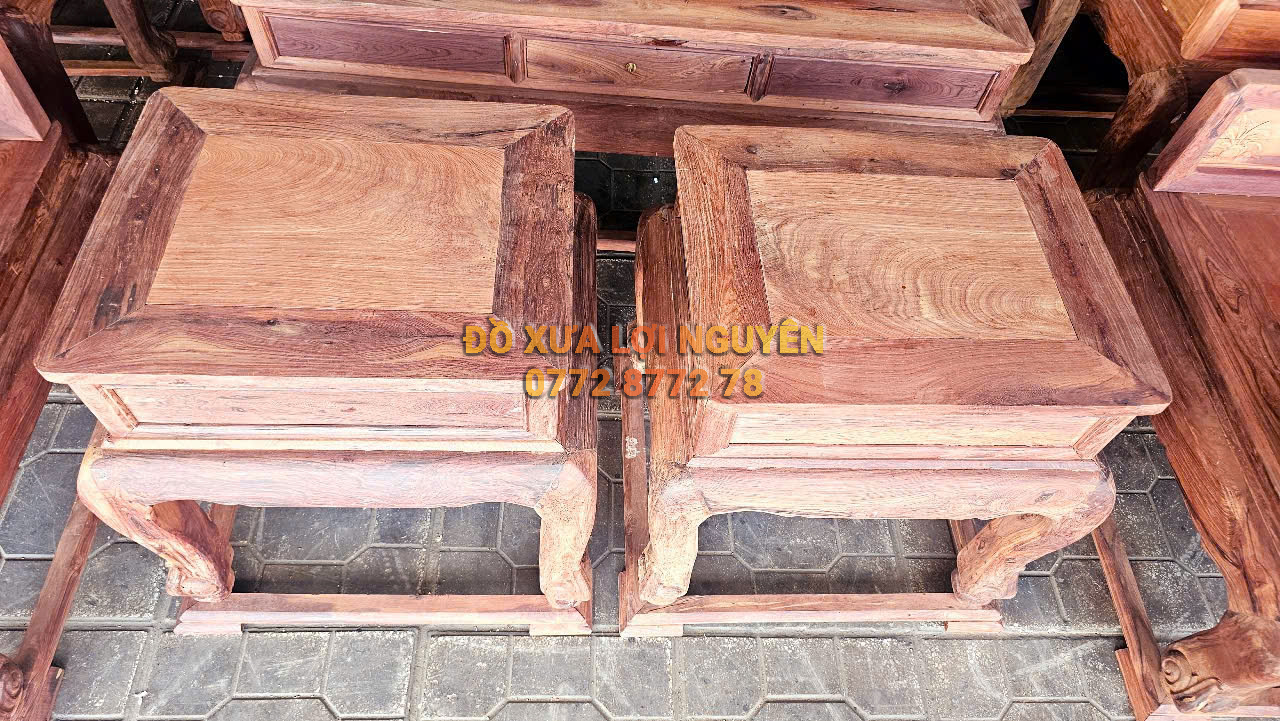 Bộ bàn ghế gỗ cẩm lai 10 món, quốc sắc thiên hương