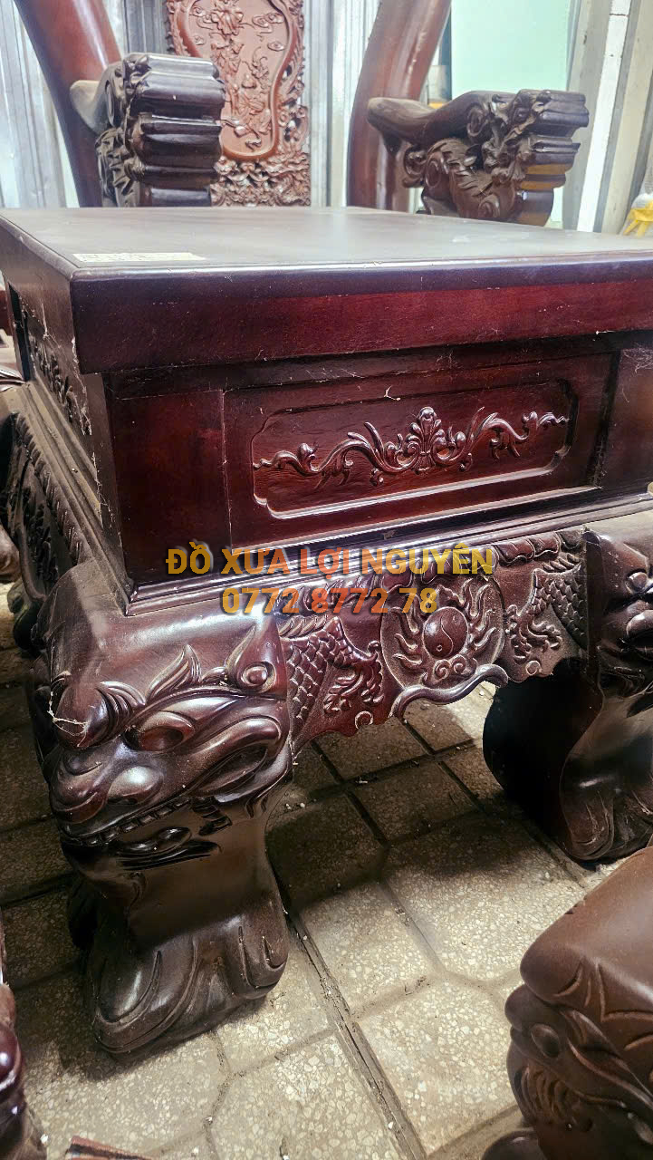 Bộ bàn gỗ xoan đào, 6 món, tay 16, to đẹp