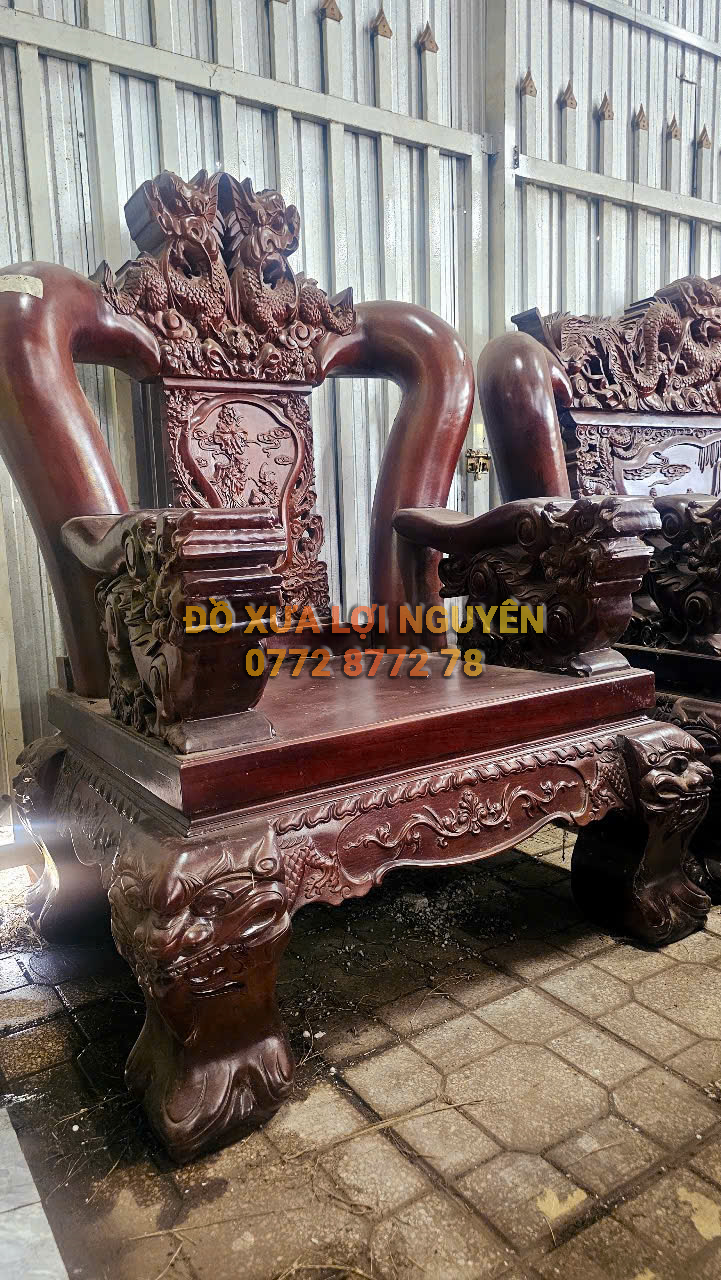 Bộ bàn gỗ xoan đào, 6 món, tay 16, to đẹp