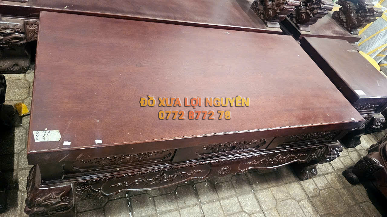 Bộ bàn gỗ xoan đào, 6 món, tay 16, to đẹp