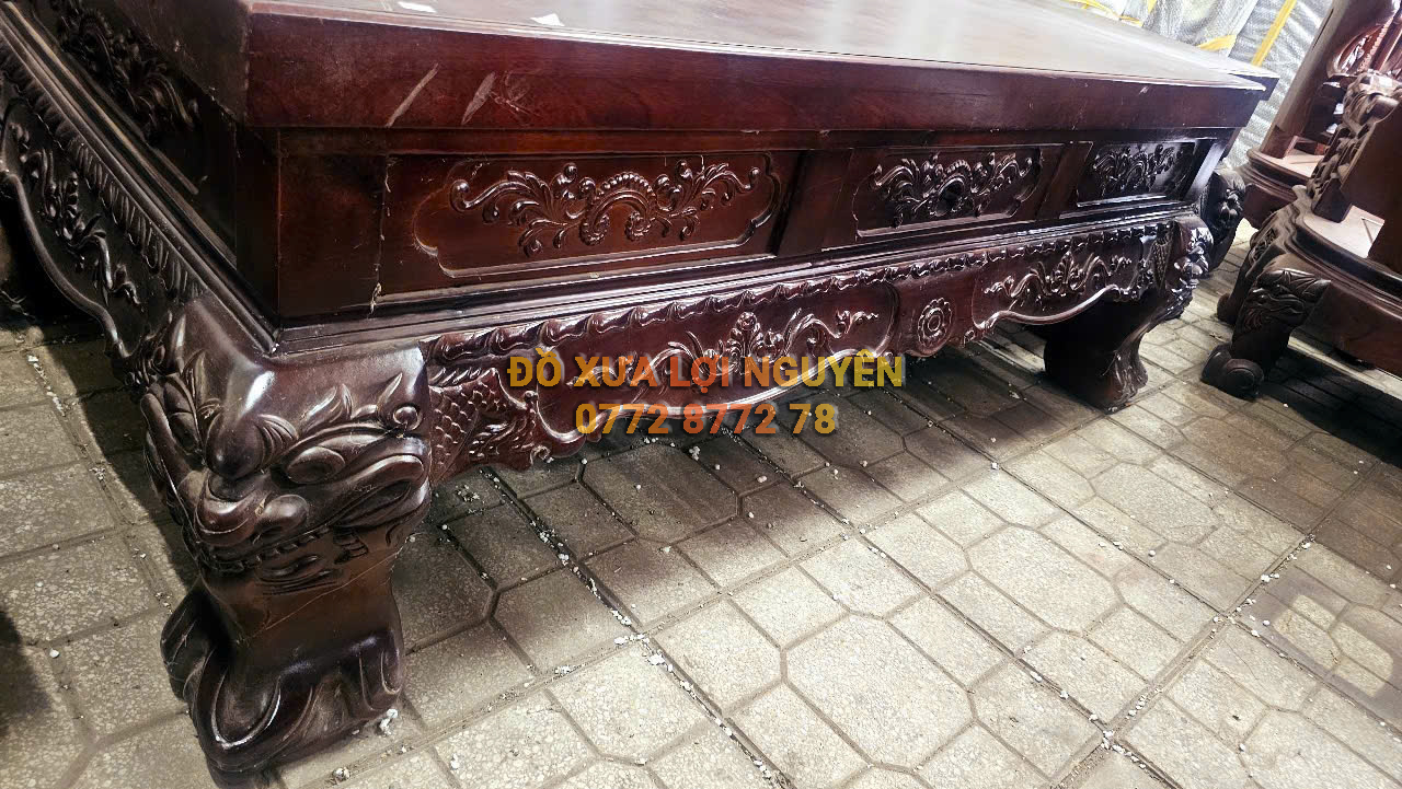 Bộ bàn gỗ xoan đào, 6 món, tay 16, to đẹp