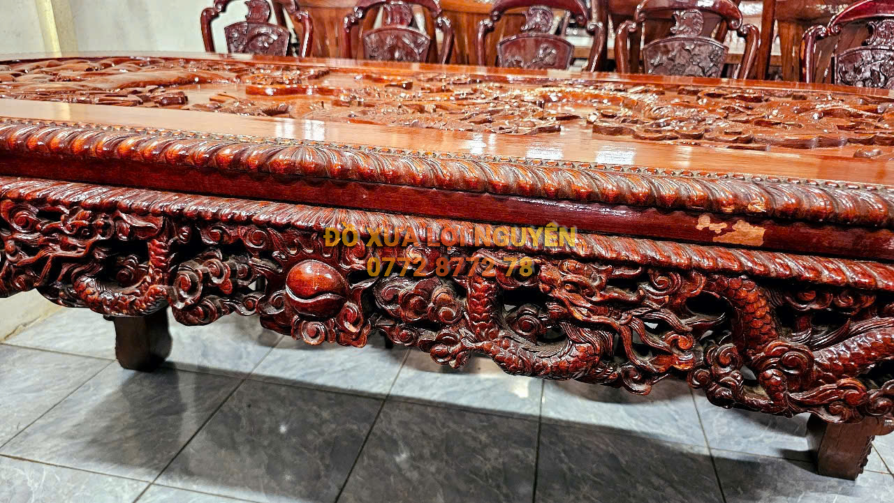 Bộ bàn gỗ hương ta 11 món đẹp