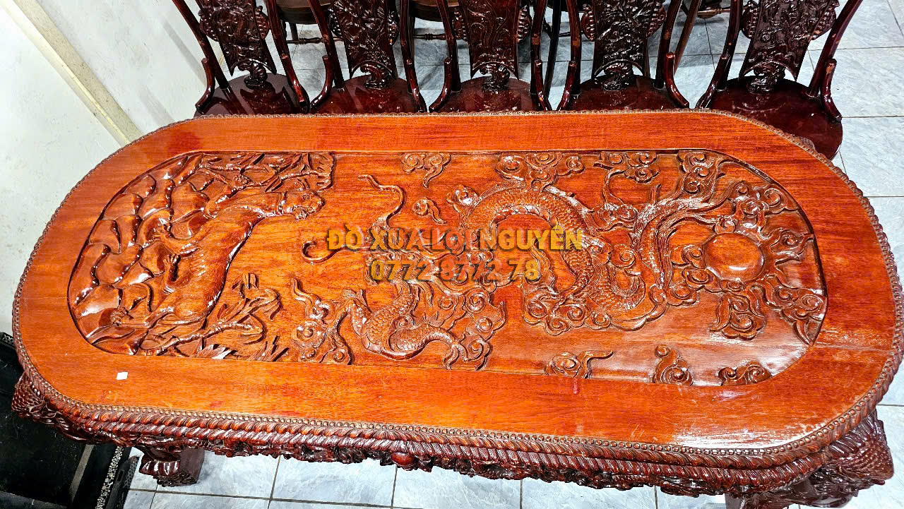 Bộ bàn gỗ hương ta 11 món đẹp