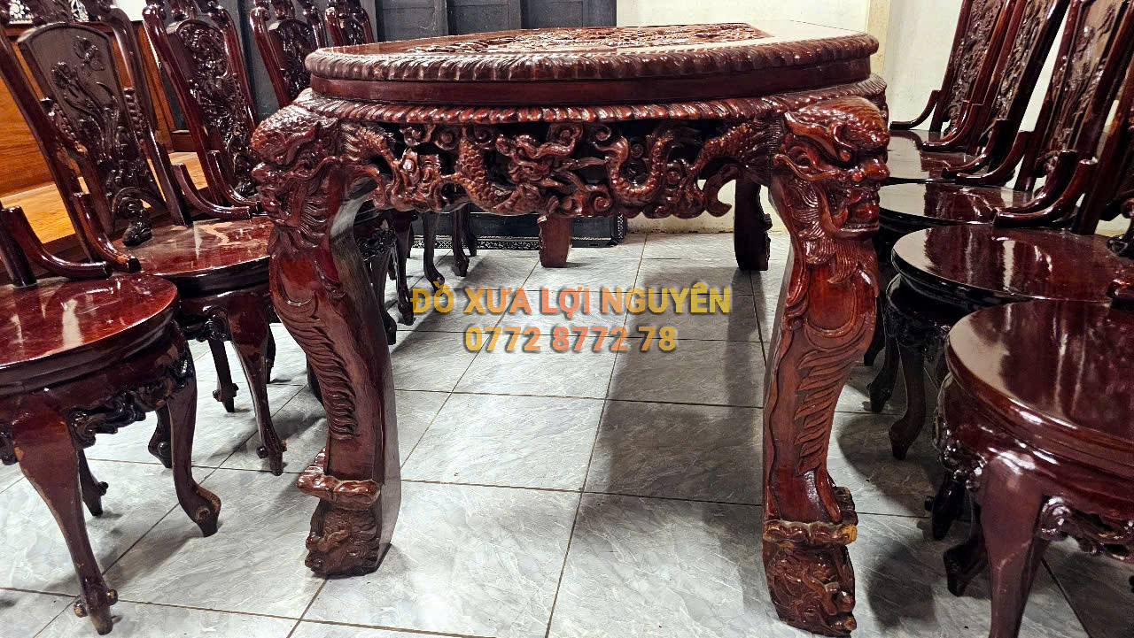 Bộ bàn gỗ hương ta 11 món đẹp