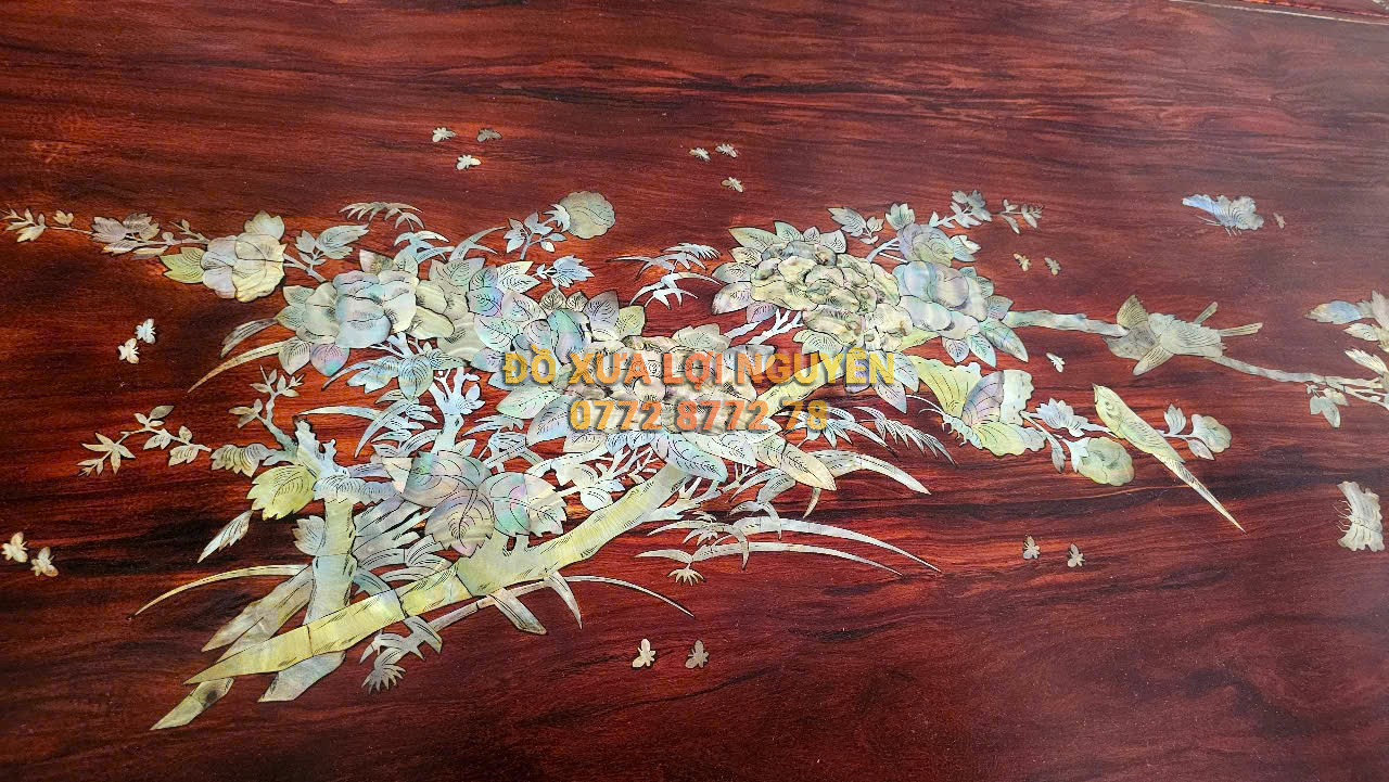 Bộ bàn ăn xưa 9 món, gỗ cẩm lai